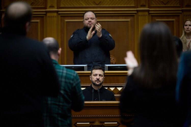 President Volodymyr Zelenskyy delivers his Victory Plan to the Verkhovna Rada, Kyiv, Oct. 16, 2024 (photo source: Office of the President of Ukraine)